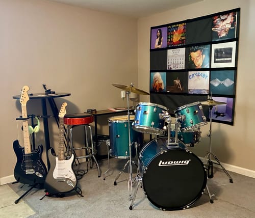 Customer photo review of 12" Vinyl Record Display Frame - LP Wall Storage