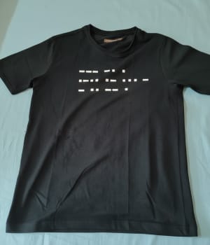Customer photo review of Morse code for a Reason Tshirt