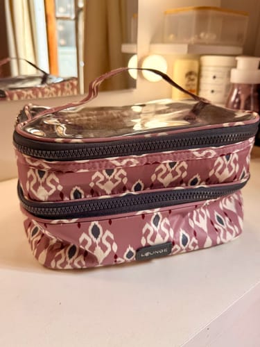 Reseña con foto de un cliente sobre Cosmetiquero Doble Estampado