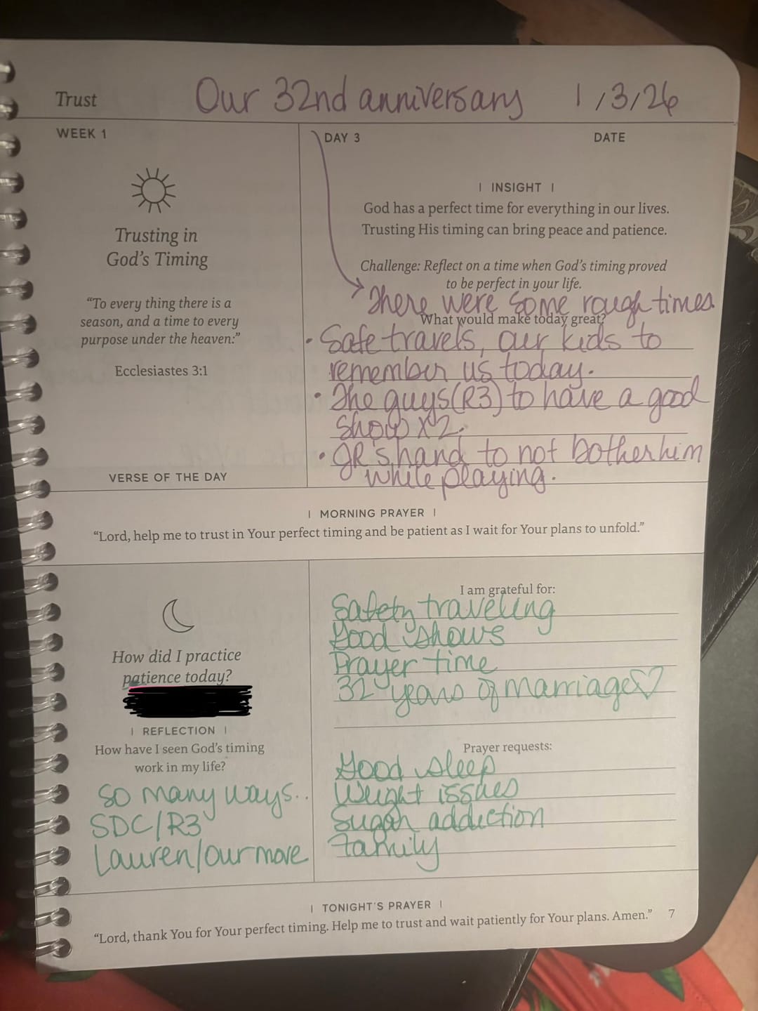 Customer photo review of Anchored In His Word: A 90 Day Devotional