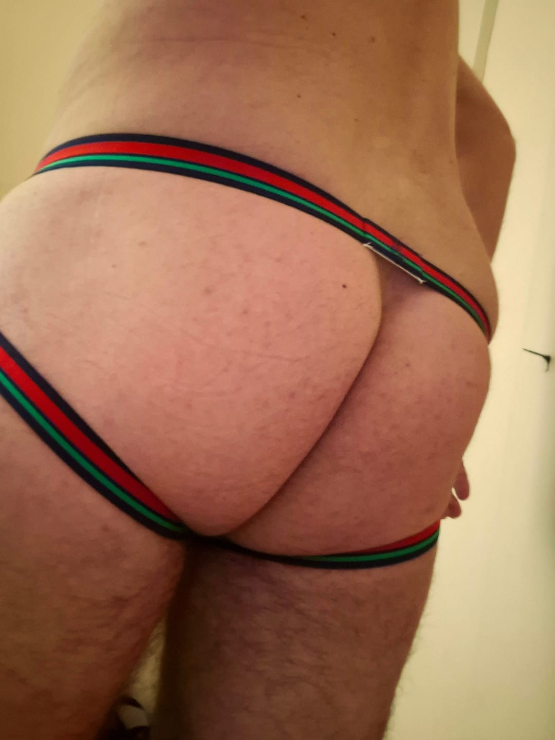 Customer photo review of Men's Sexy Colorful Cross Band Jockstrap