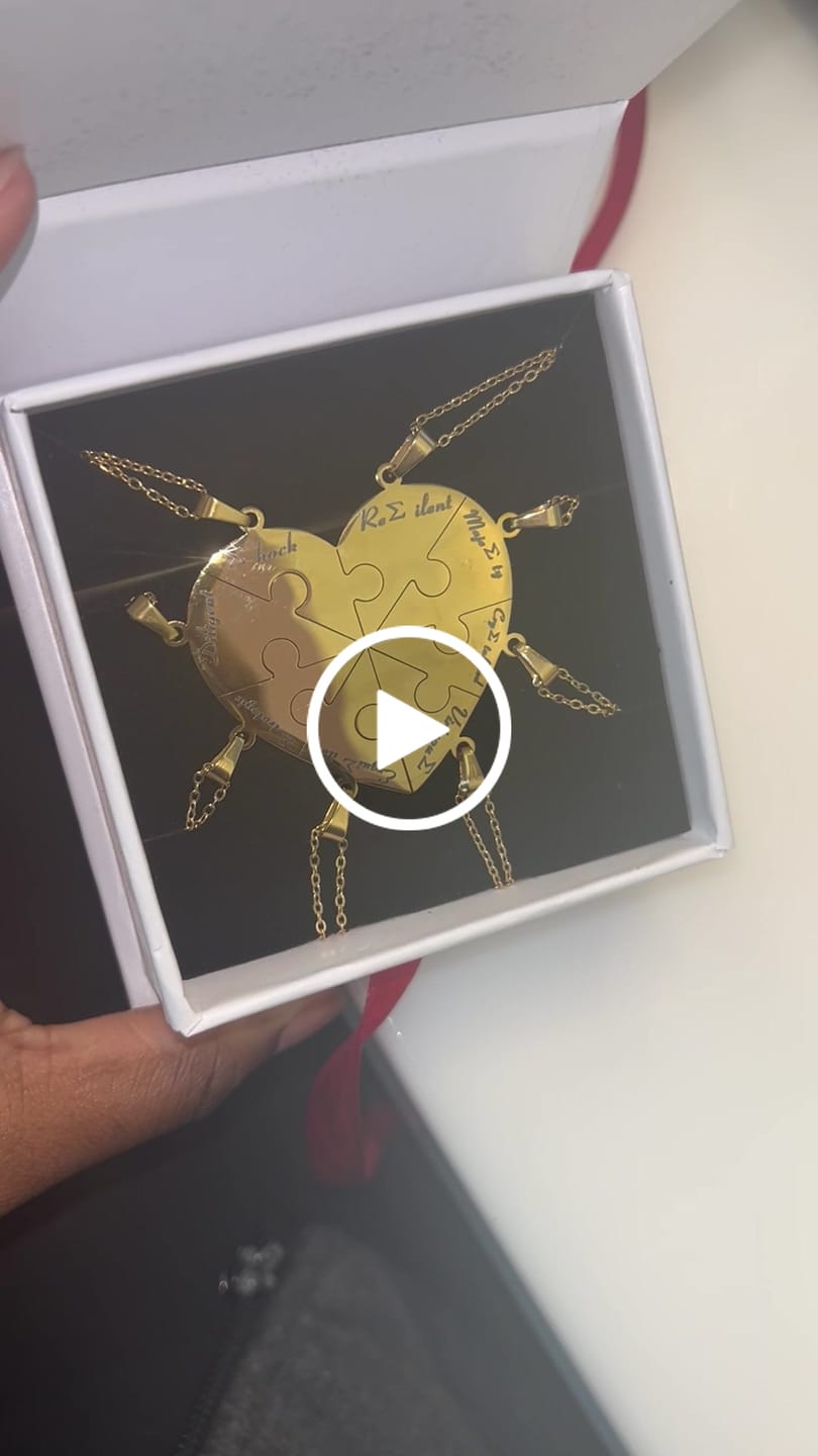 Customer video review of Custom Puzzle Heart Necklace
