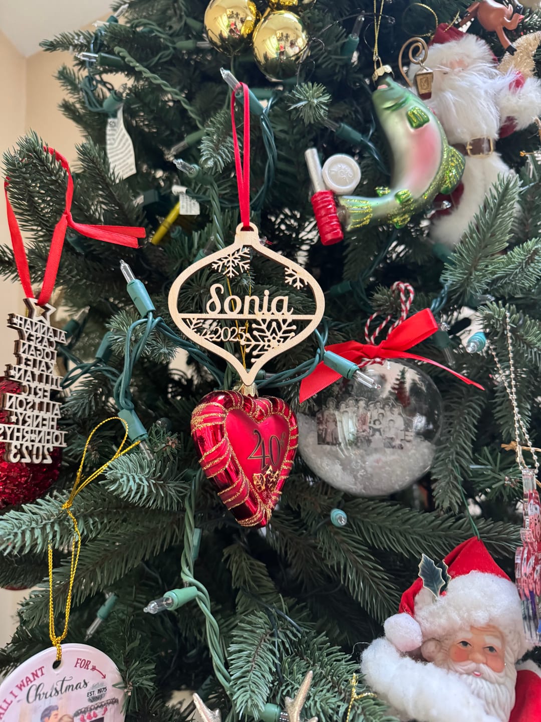 Customer photo review of Personalized Christmas Ornaments