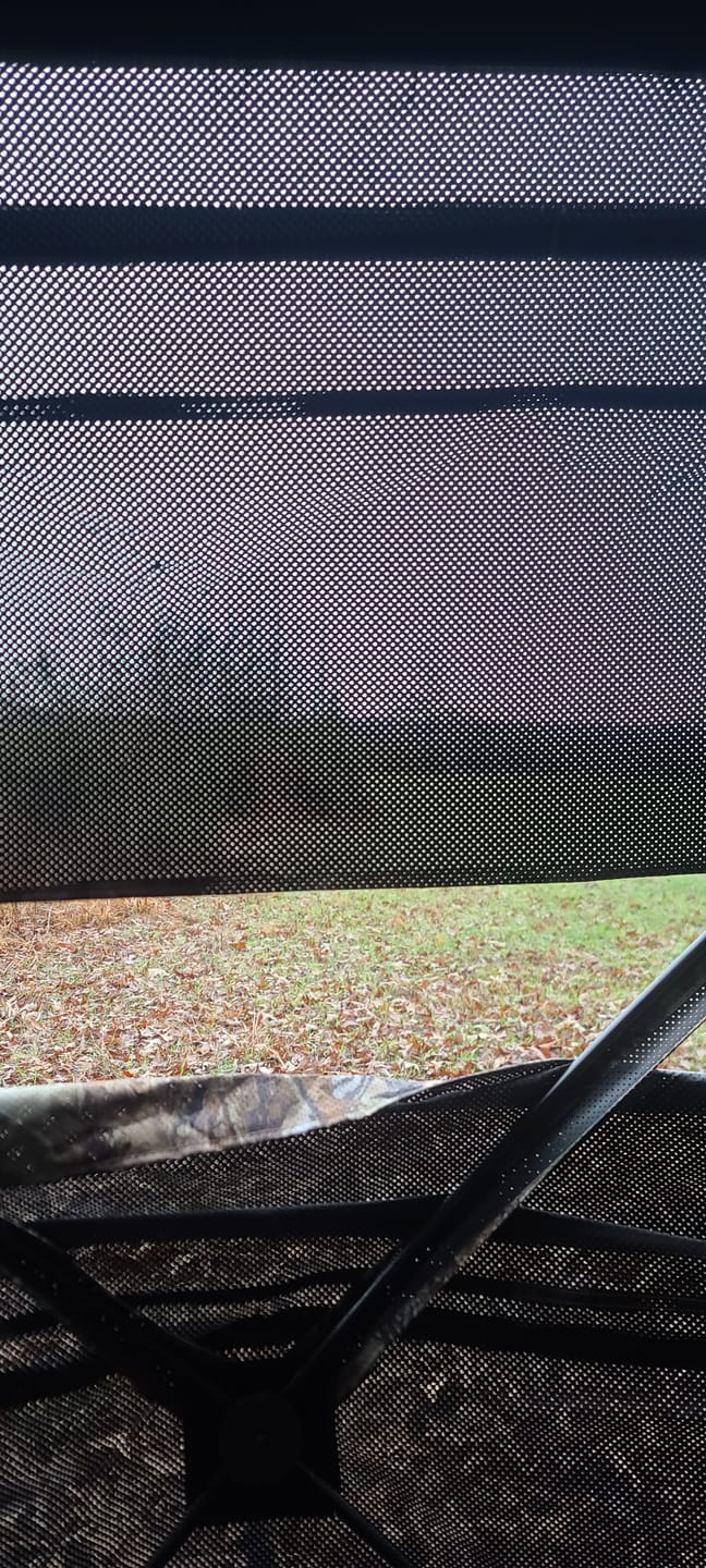 Customer photo review of VisX/VisMax See Through Hunting Blind, Pop Up Ground Deer Blind