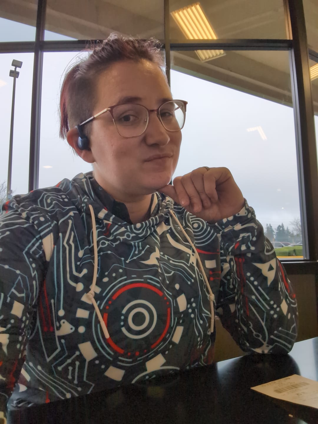 Customer photo review of Disney's Tron "Greetings Programs" – Performance Hoodie