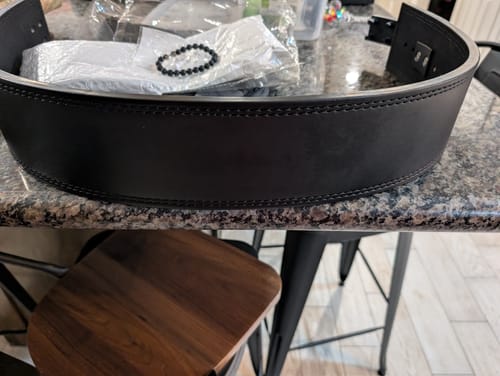 Customer photo review of Heaven Cross Lever Belt