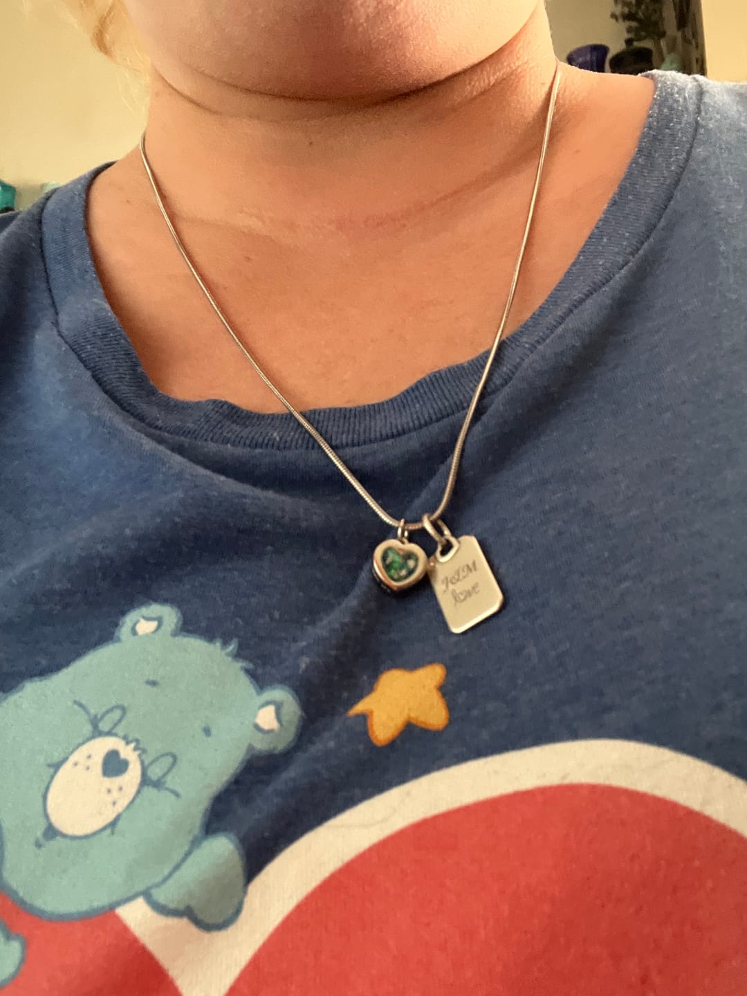 Customer photo review of Dainty Heart Cremation Pendant