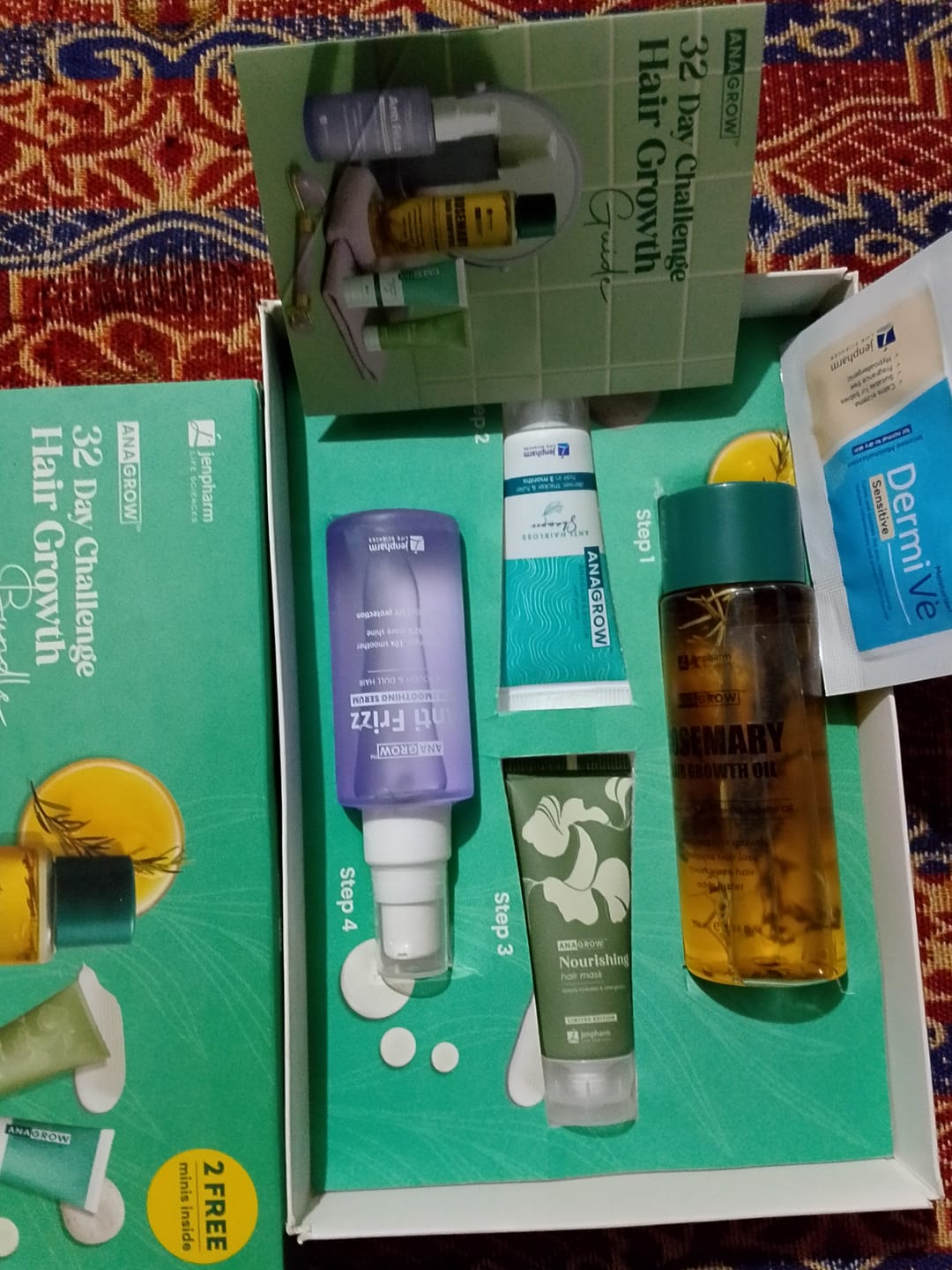 Customer photo review of 32 Day Hair Growth Challenge Bundle