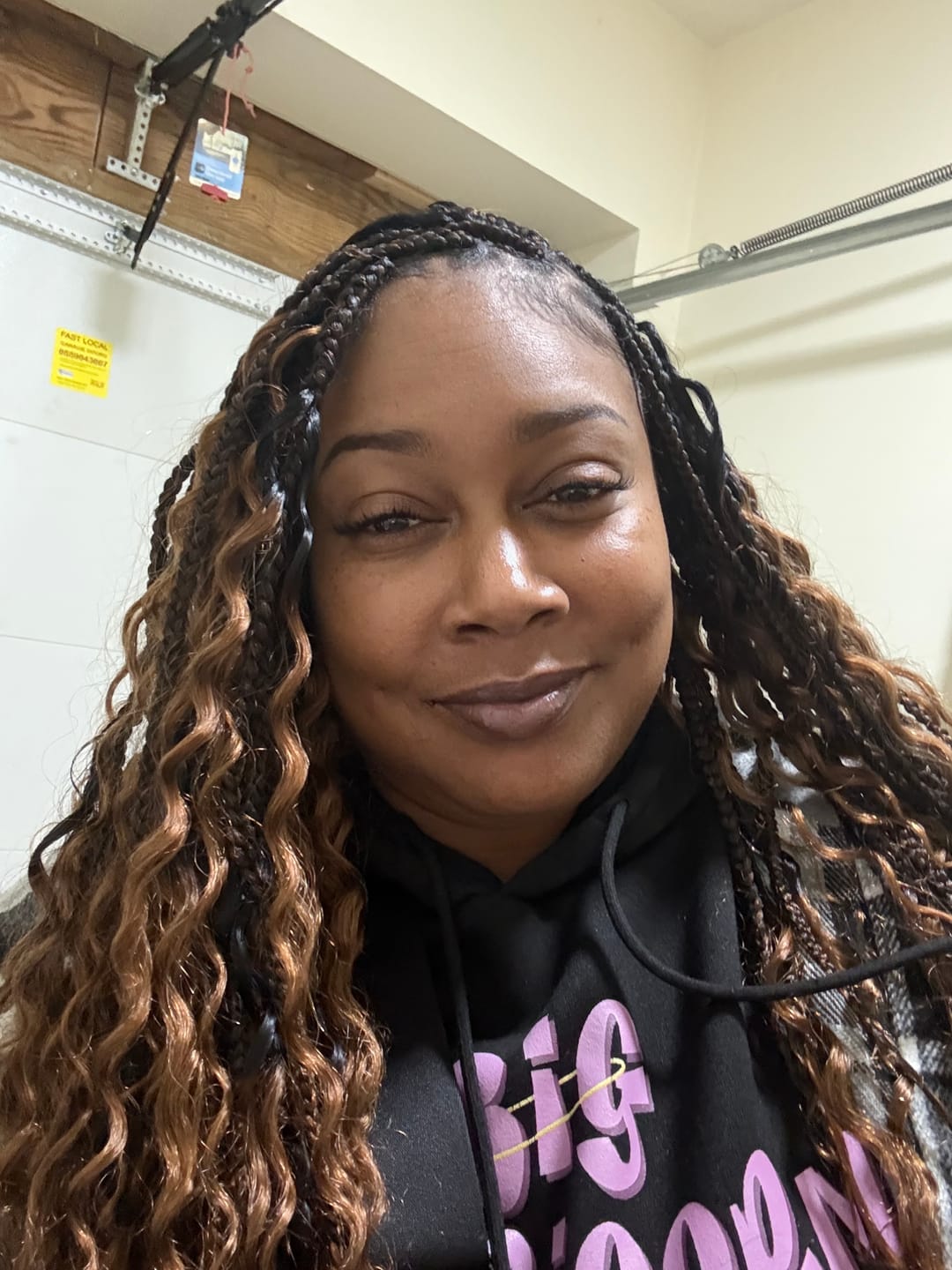 Customer photo review of #T1B/30 Light Brown Deep Wave Human Crochet Hair