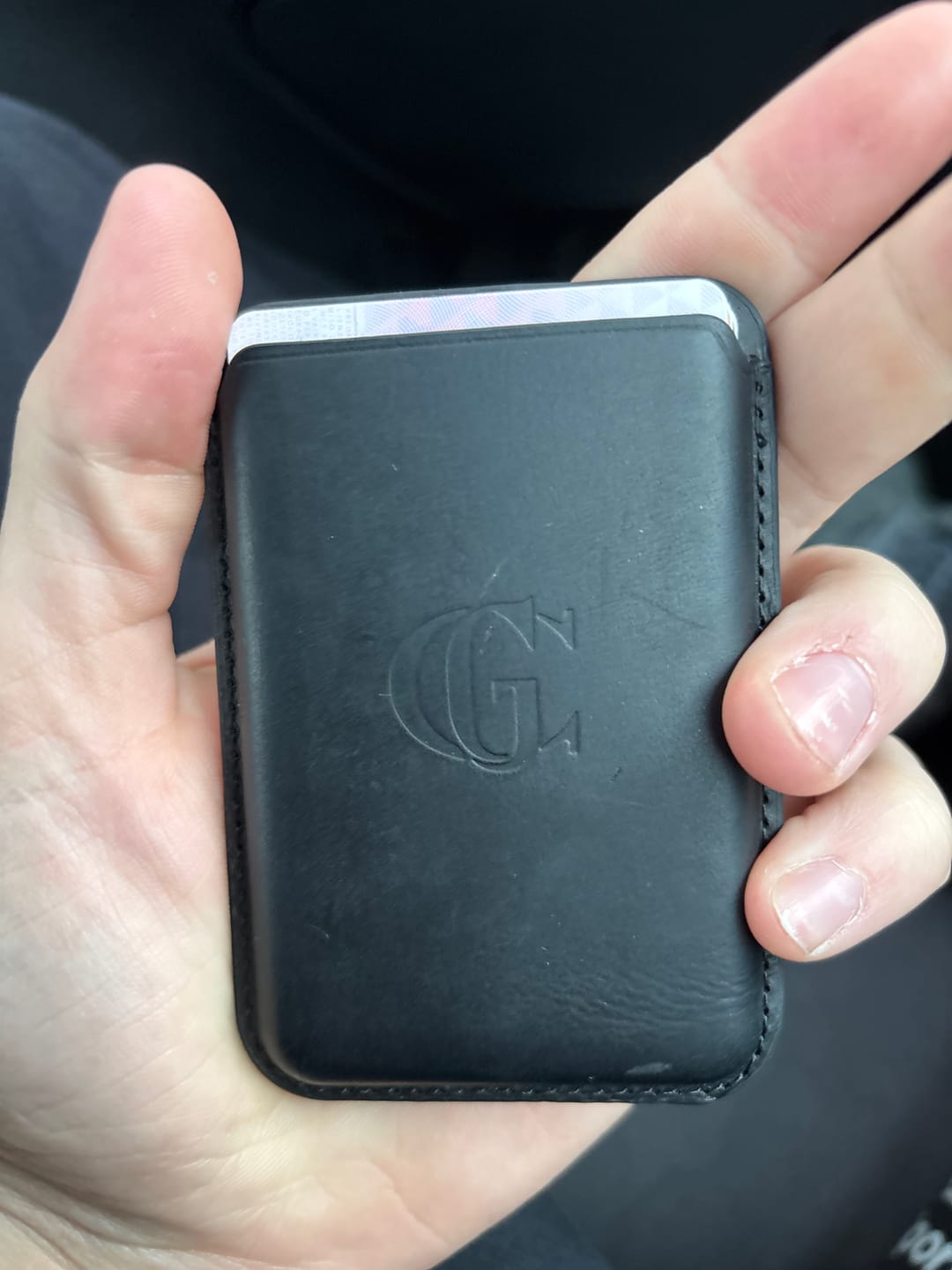 Customer photo review of Minimalist Leather Card Holder