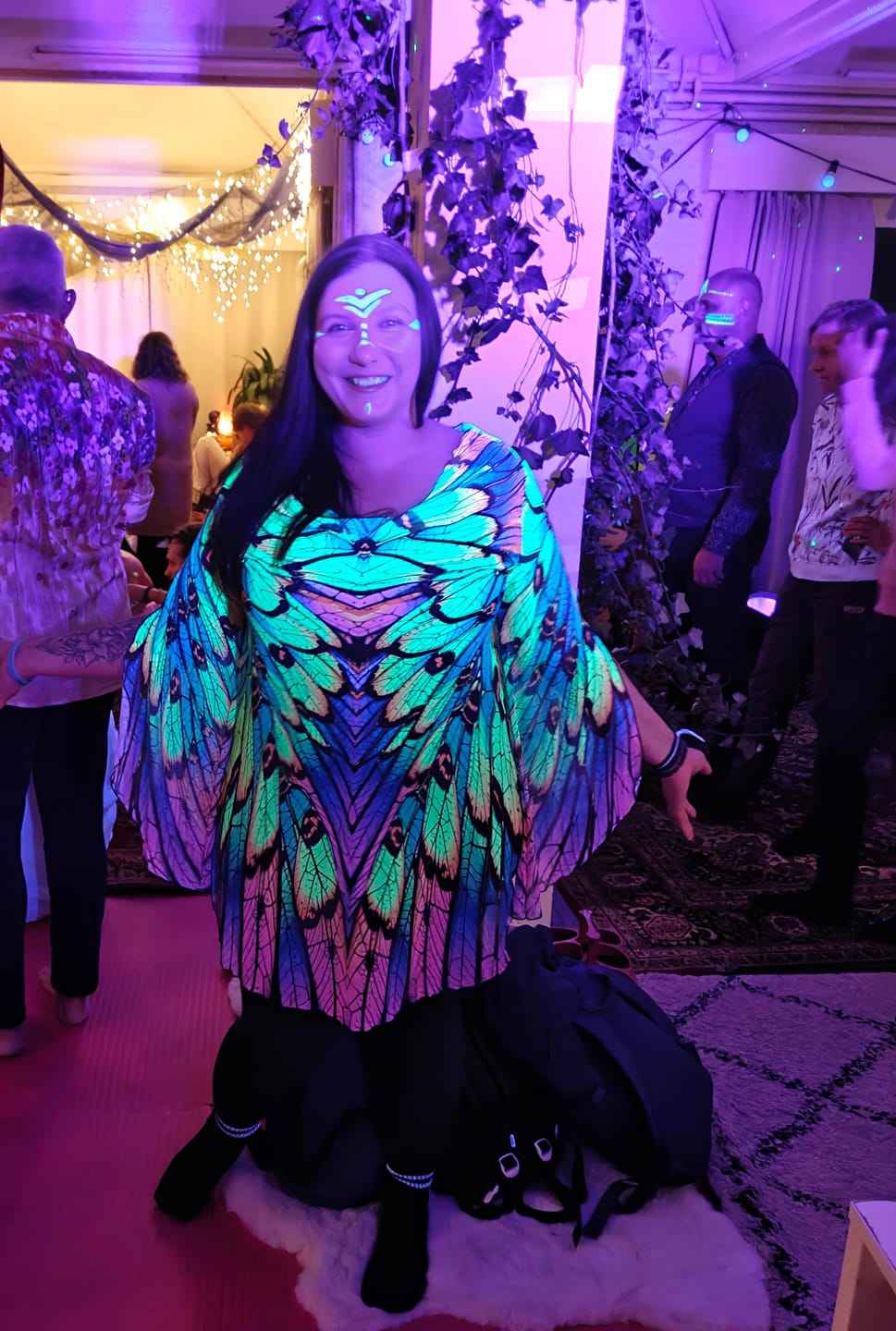 Customer photo review of Neon Nymph Mesh Slit Mini Dress