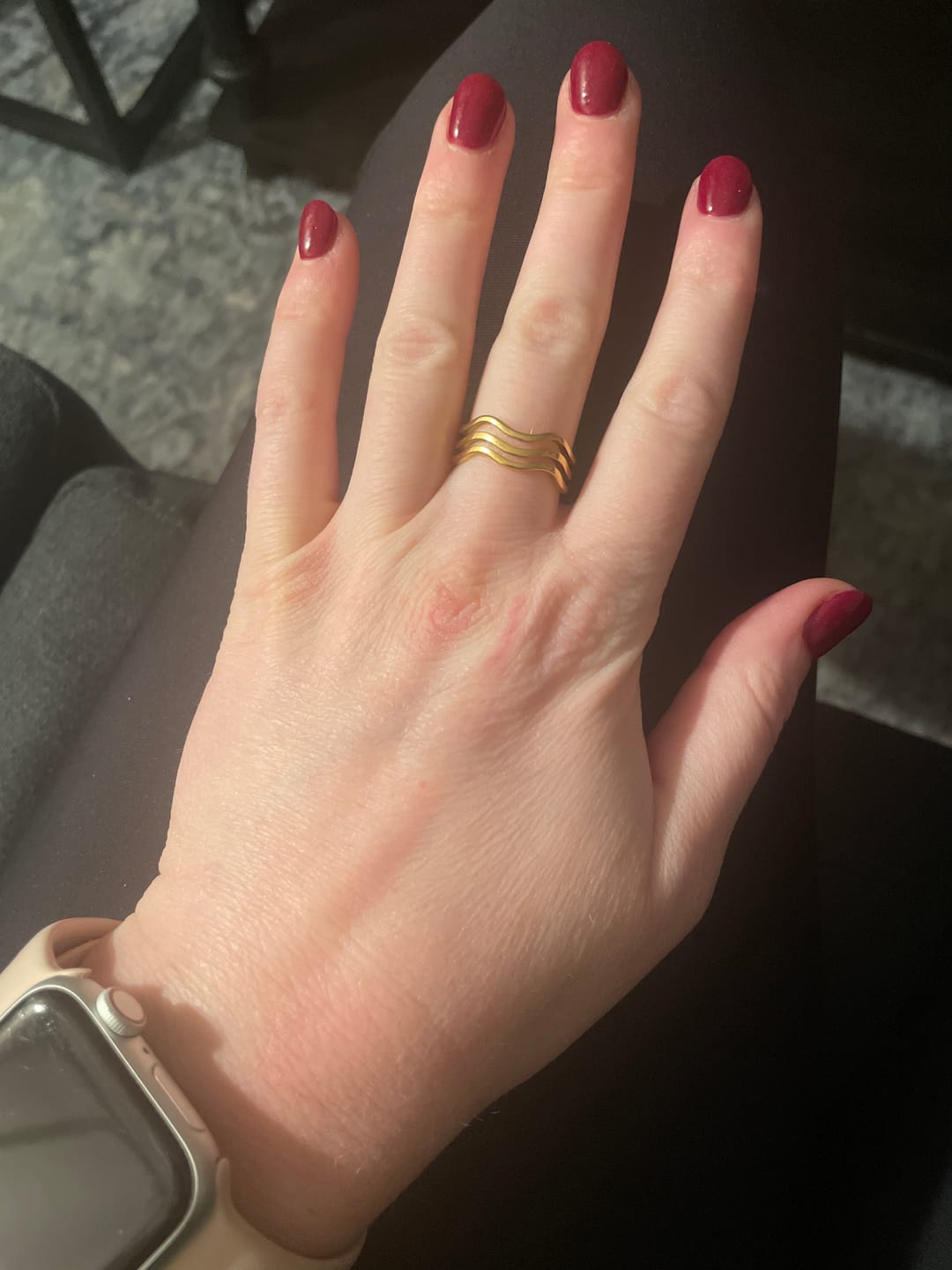 Customer photo review of Wave Trio Ring (Bundle)