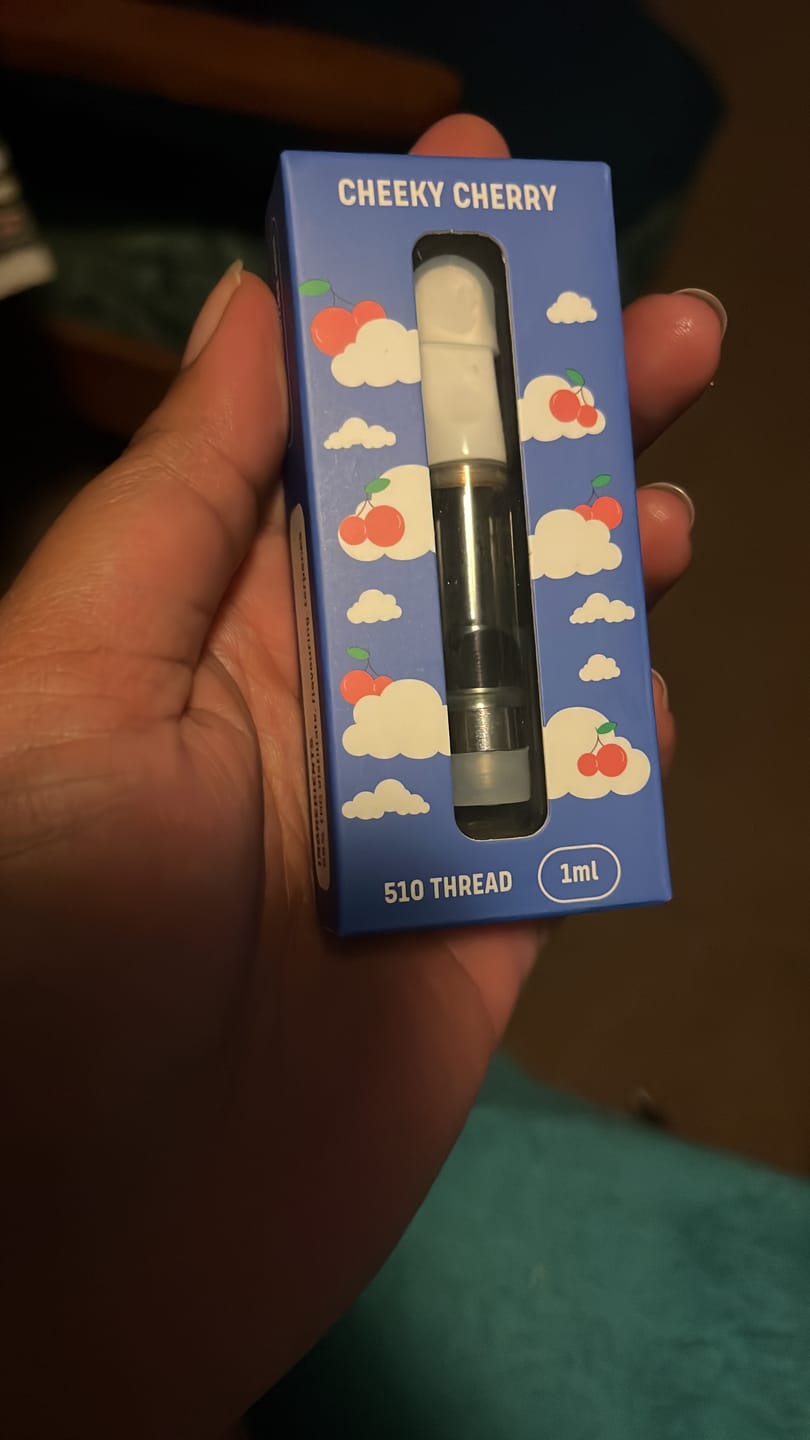 Customer photo review of THC Vape 1ml Cartridge (510 Thread) – Cheeky Cherry