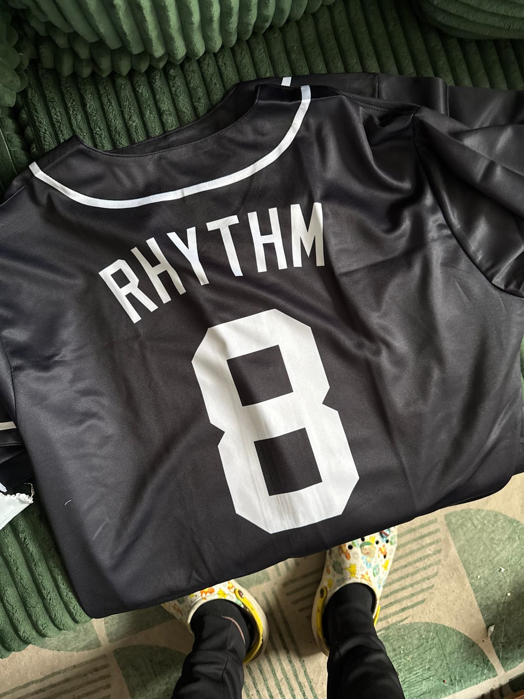 Customer photo review of Custom Black White Classic Style Authentic Baseball Jersey