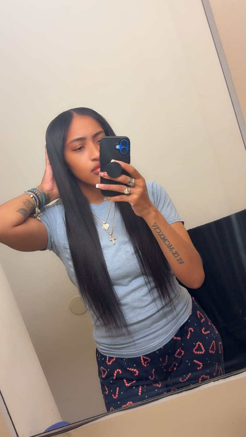 Customer photo review of Natural Color Light Yaki Micro Loop Hair Extension