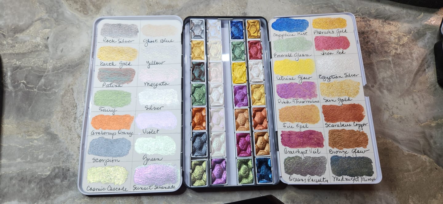 Customer photo review of The Luminous Treasury Box - 28 COLORS BUNDLE- (4 COLOR SHIFTERS, 24 SHIMMER COLORS)