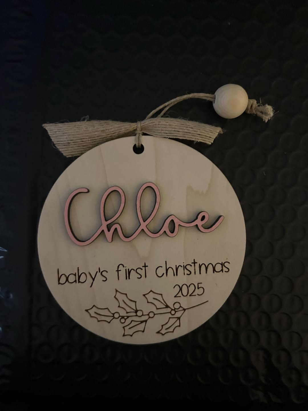 Customer photo review of Baby's First Christmas Ornament 2025