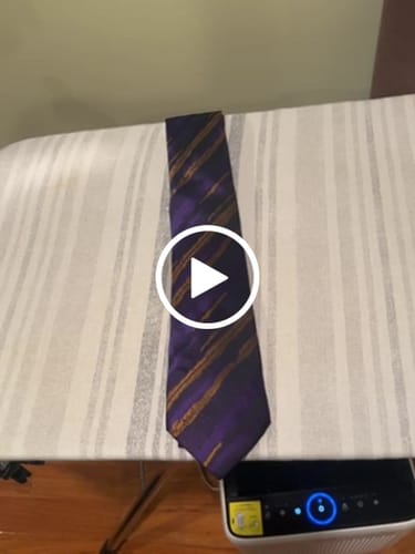 Customer video review of Ties2you Mens Purple Necktie Mens Striped Suit Tie Handkerchief Cufflinks Set