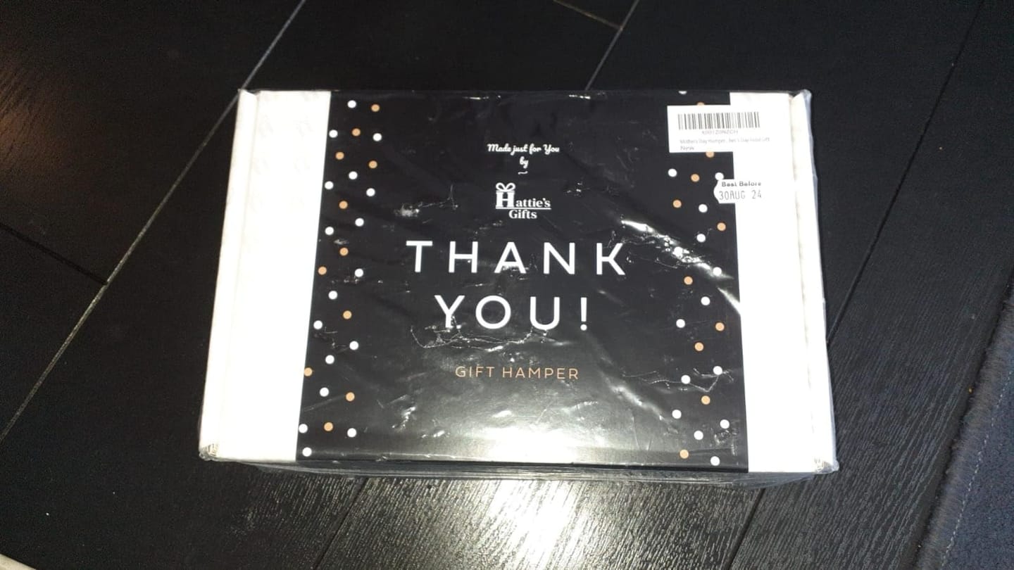 Customer photo review of Gourmet Thank You Gift Box - Tea & Treats