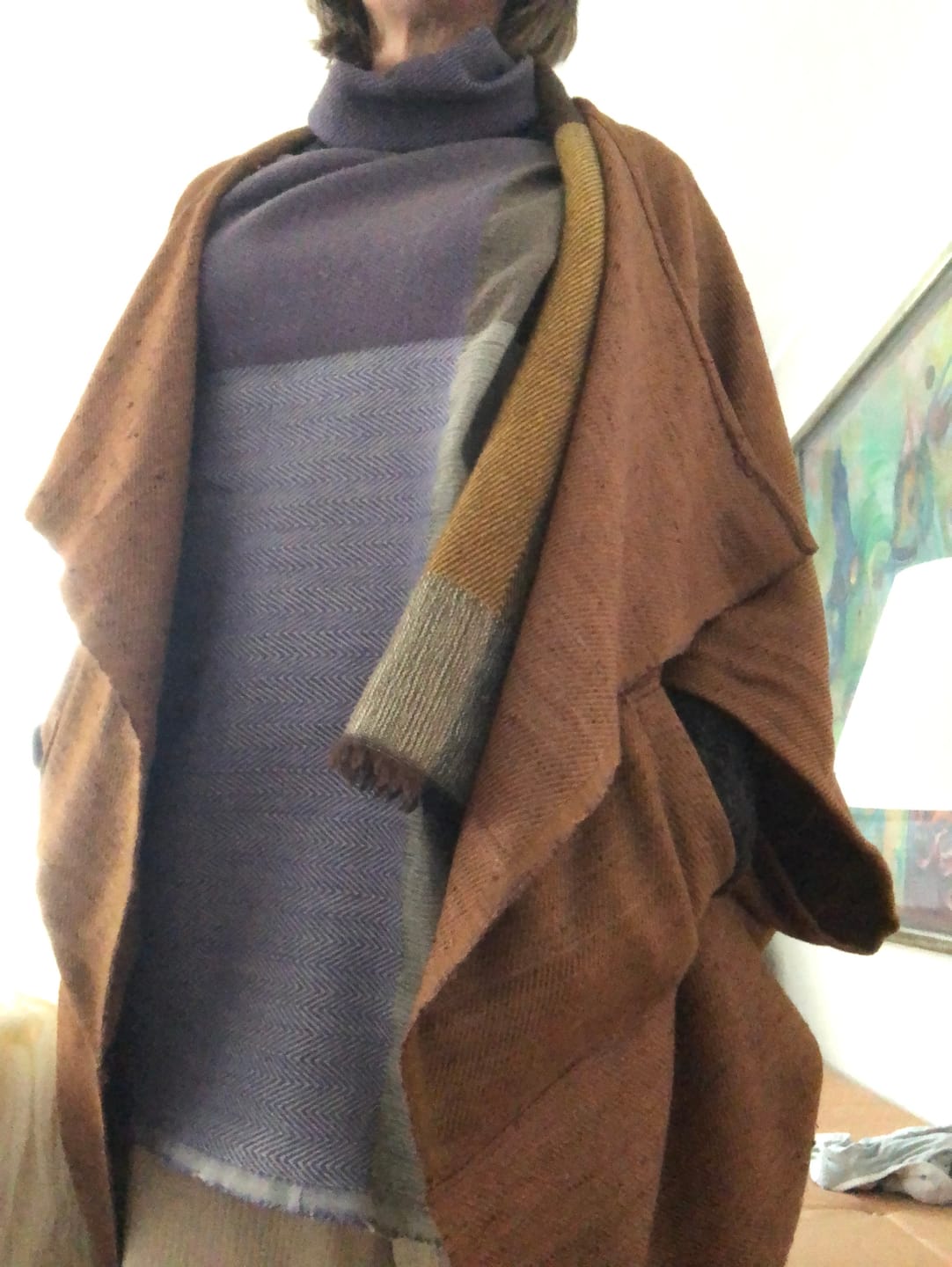 Customer photo review of NEW! JIVA Wool Silk Kimono Sunshine