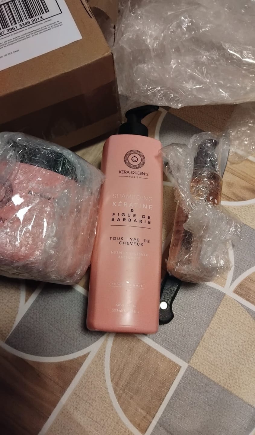 Customer photo review of Gamme entretien lissage cheveux Kératine & Figue de barbarie Kera Queen