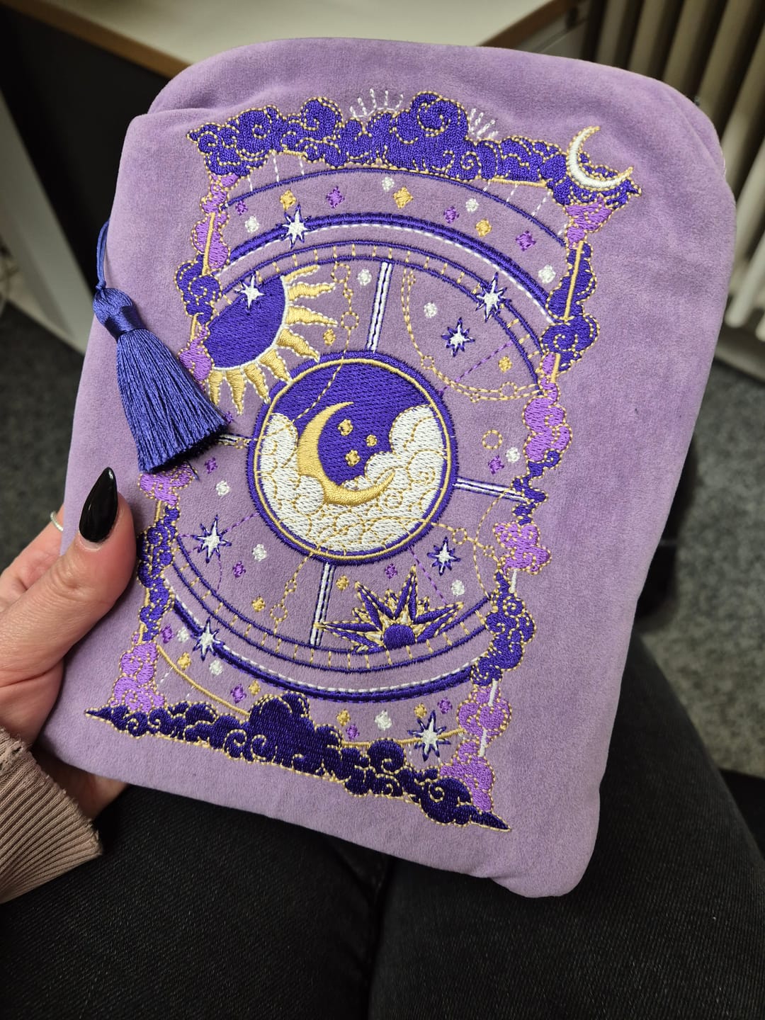 Customer photo review of Otherworldly E-Reader Sleeve - Lilac