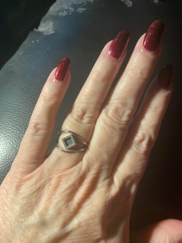 Customer photo review of set Infinity Necklace & Classic Ring for Her