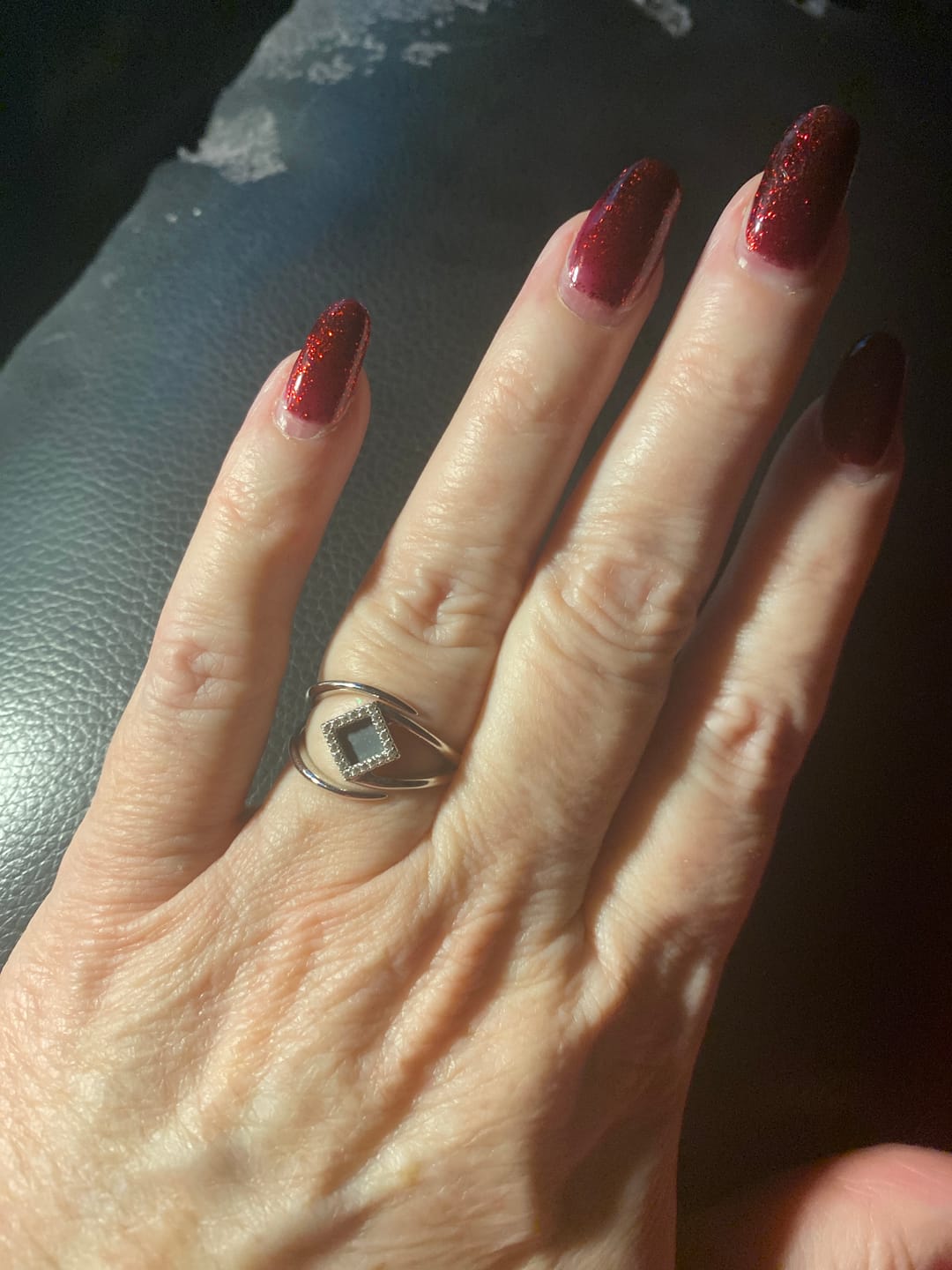 Customer photo review of set Infinity Necklace & Classic Ring for Her