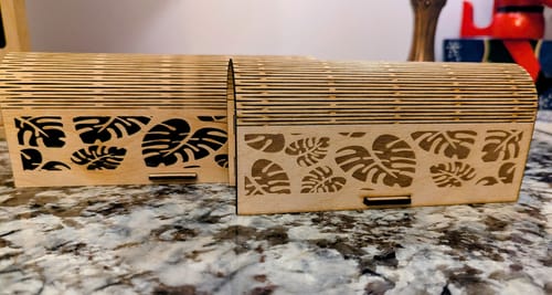 Customer photo review of Wooden Gift Box Set of 9 laser cut file