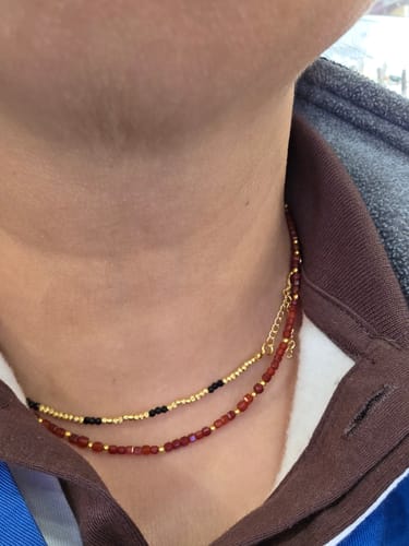 Customer photo review of Pearl Gemstone Necklace