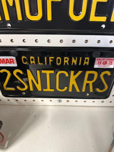Customer photo review of 1963 CALIFORNIA LICENSE PLATE 6"x12" (156.5mm x 305mm)