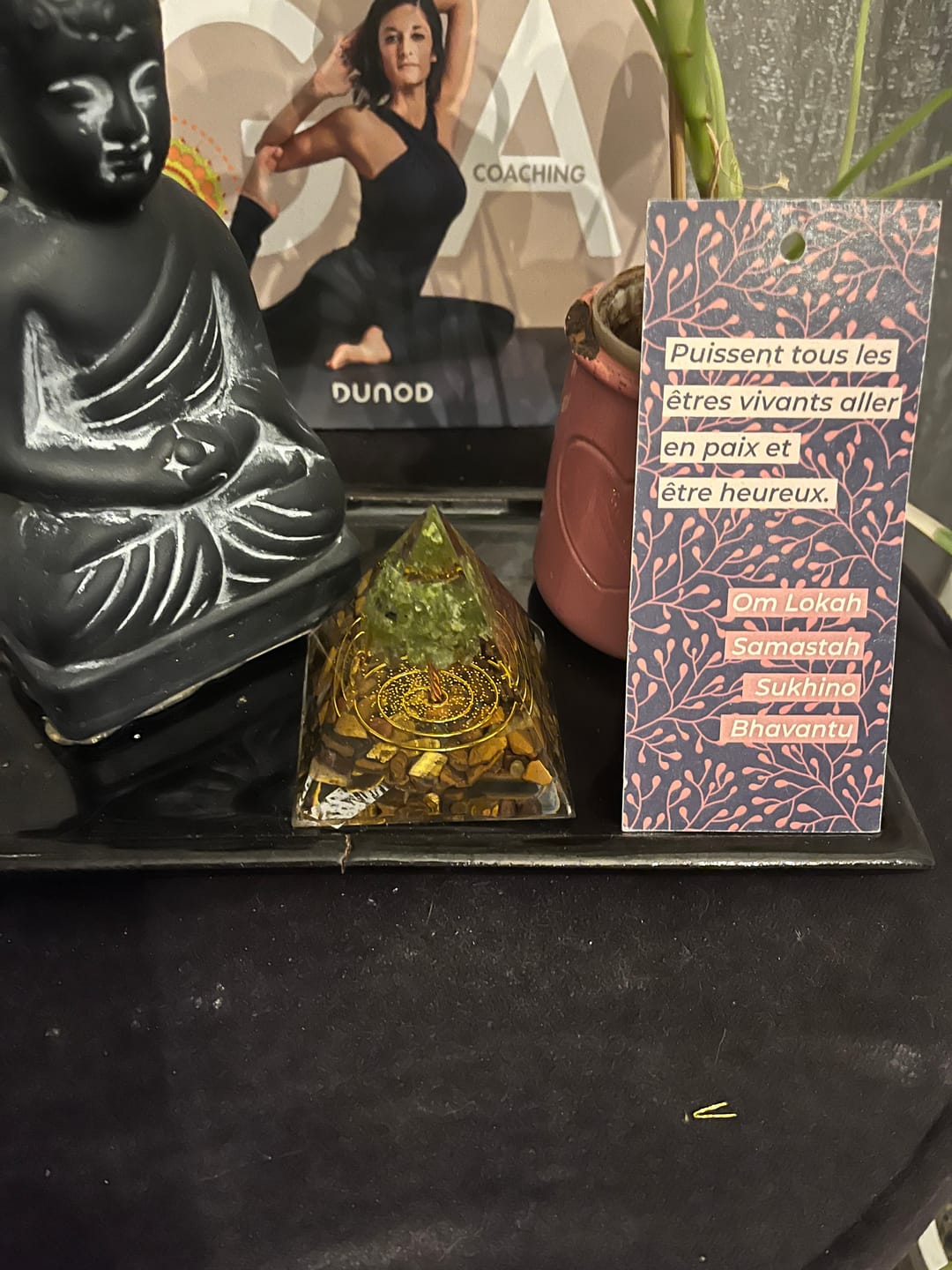 Customer photo review of Orgonite "Surya - Arbre du Bonheur" en Oeil de Tigre & Péridot