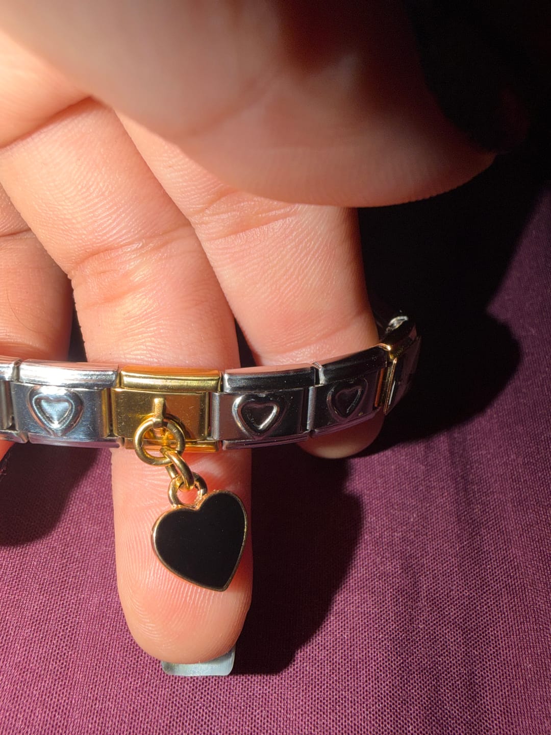 Customer photo review of Charm Corazón negro