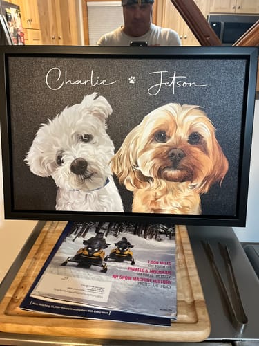Customer photo review of Pet Art Canvas Wrap