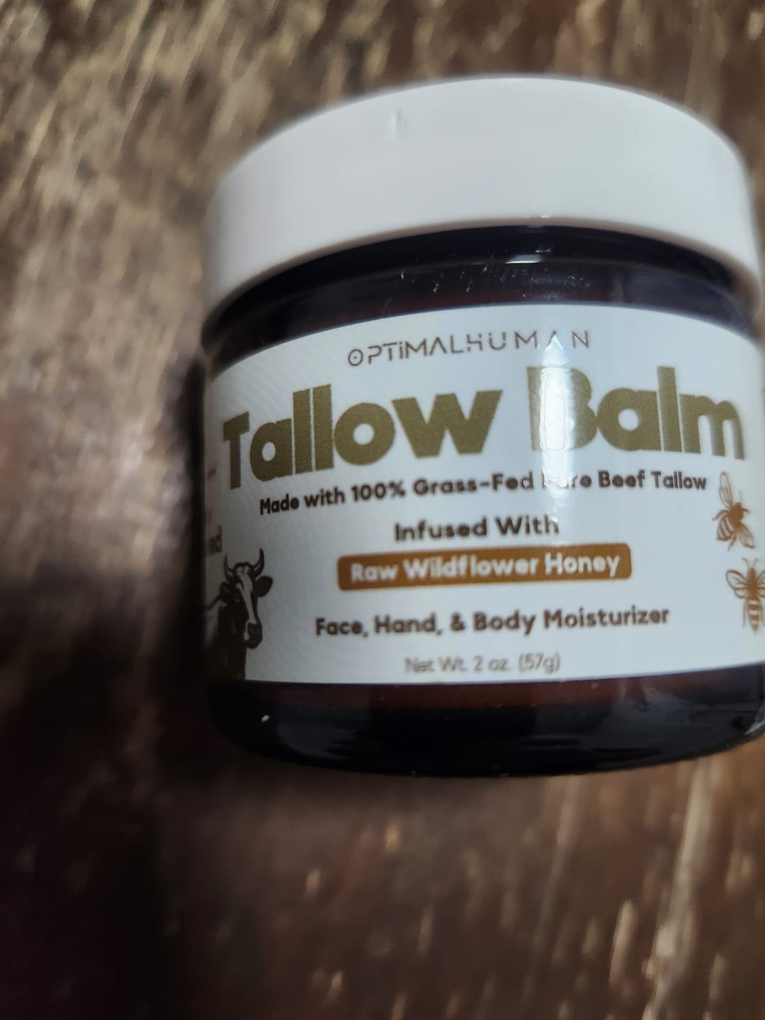 Customer photo review of Optimal Human - Grass-Fed Tallow Balm With Raw Honey