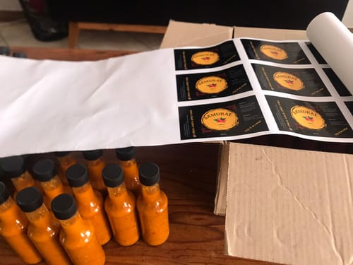 Customer photo review of Vinyl Sticker Labels | Any Shape & Size (White Back)
