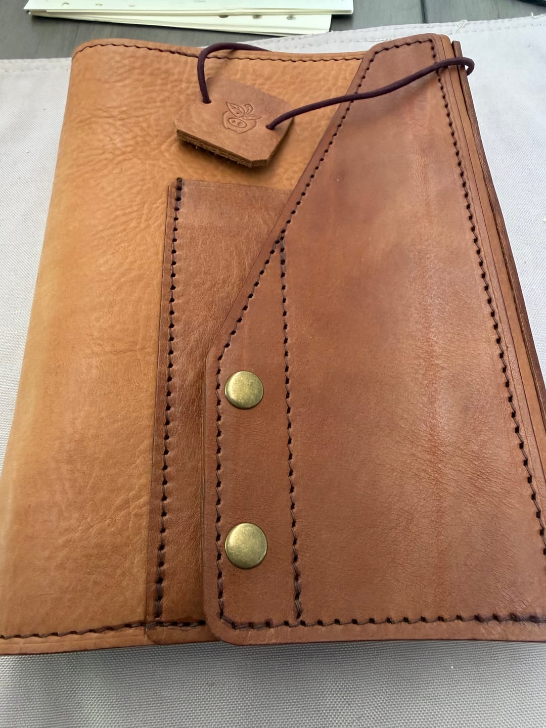 Customer photo review of Apple pig "Write now"Traveler's Notebook