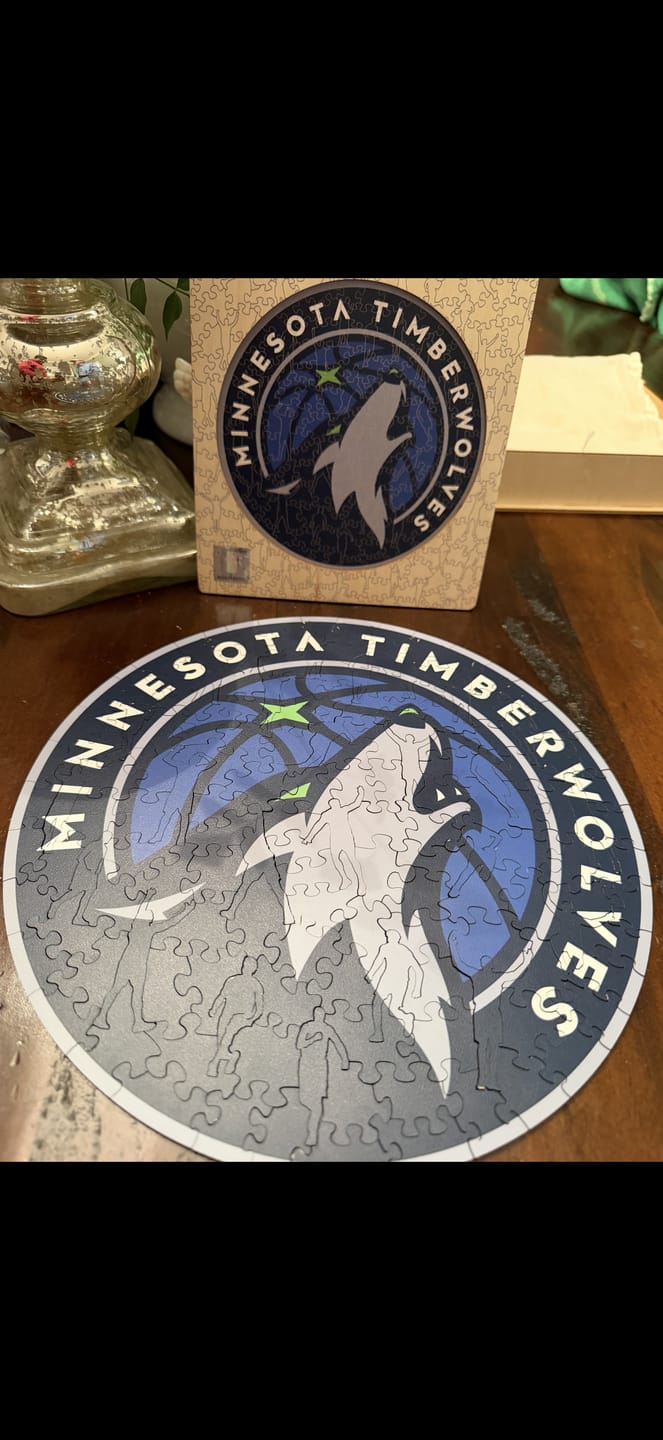 Customer photo review of Minnesota Timberwolves™ - Wooden Puzzle