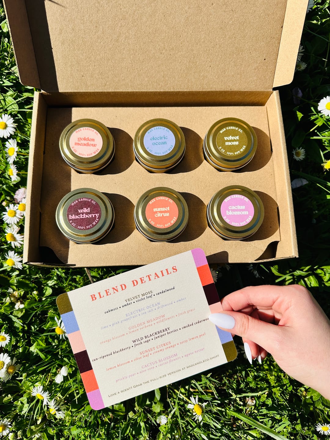 Customer photo review of 2 oz Candle Tin 6-Pack Shipping Box™