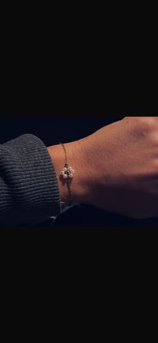 Customer photo review of Summer Soul Green Charm Kette 14K Vergoldet