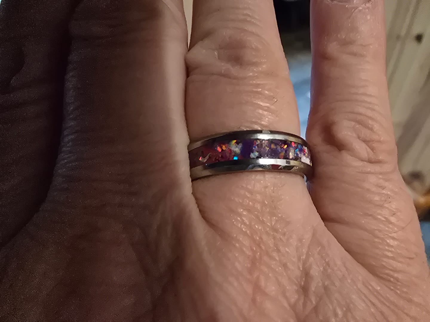 Customer photo review of Bague Personnalisée en Tungstène