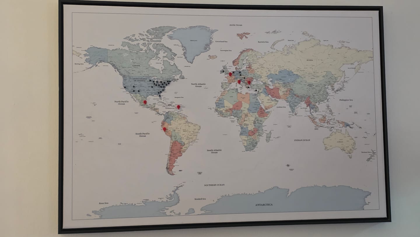 Customer photo review of Smart Pin World Map - Color