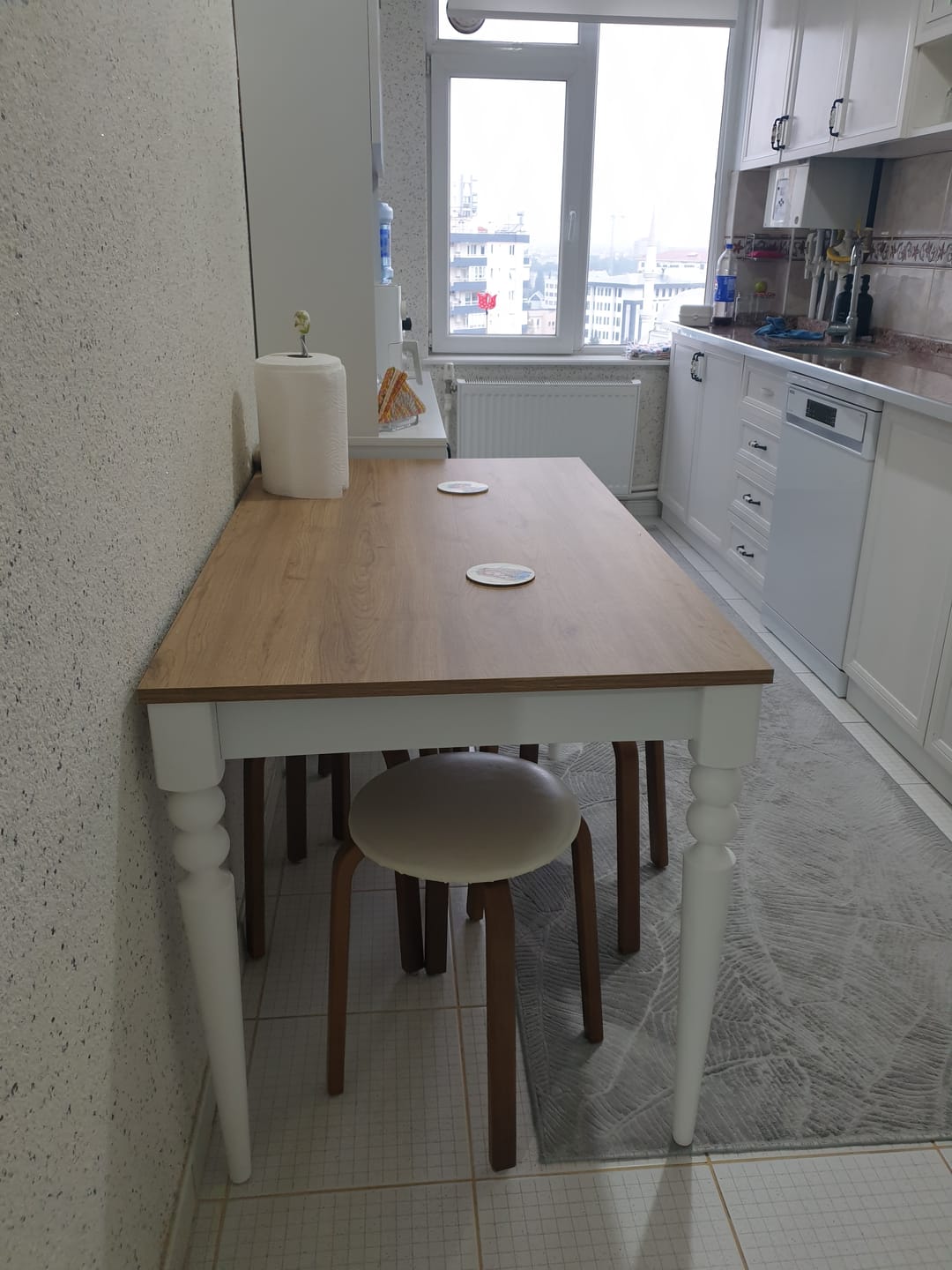 Customer photo review of Rani JA104 Mutfak Masası Yemek Masası Sepet Ceviz - Beyaz