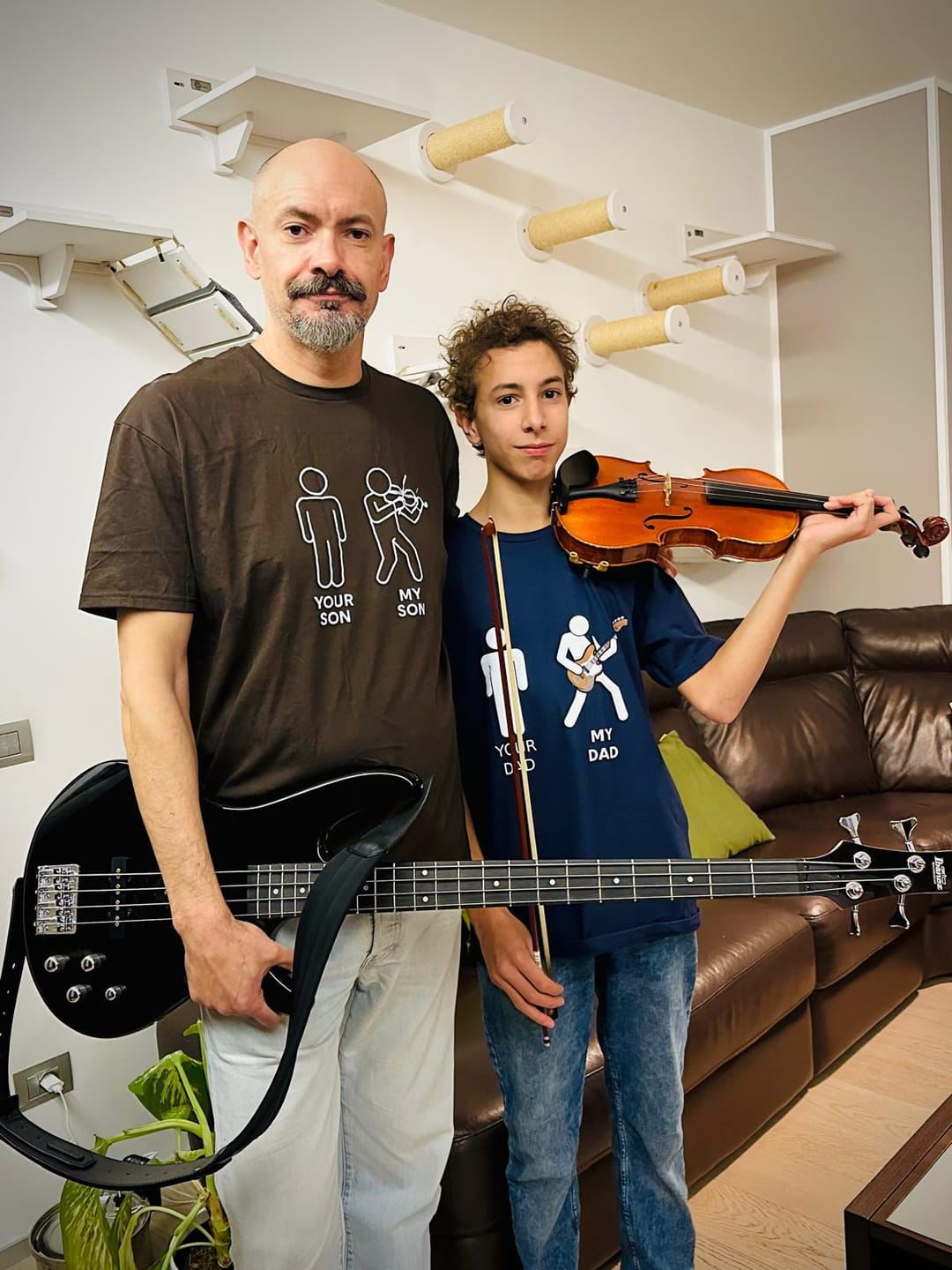 Customer photo review of My Son Violin T-Shirt