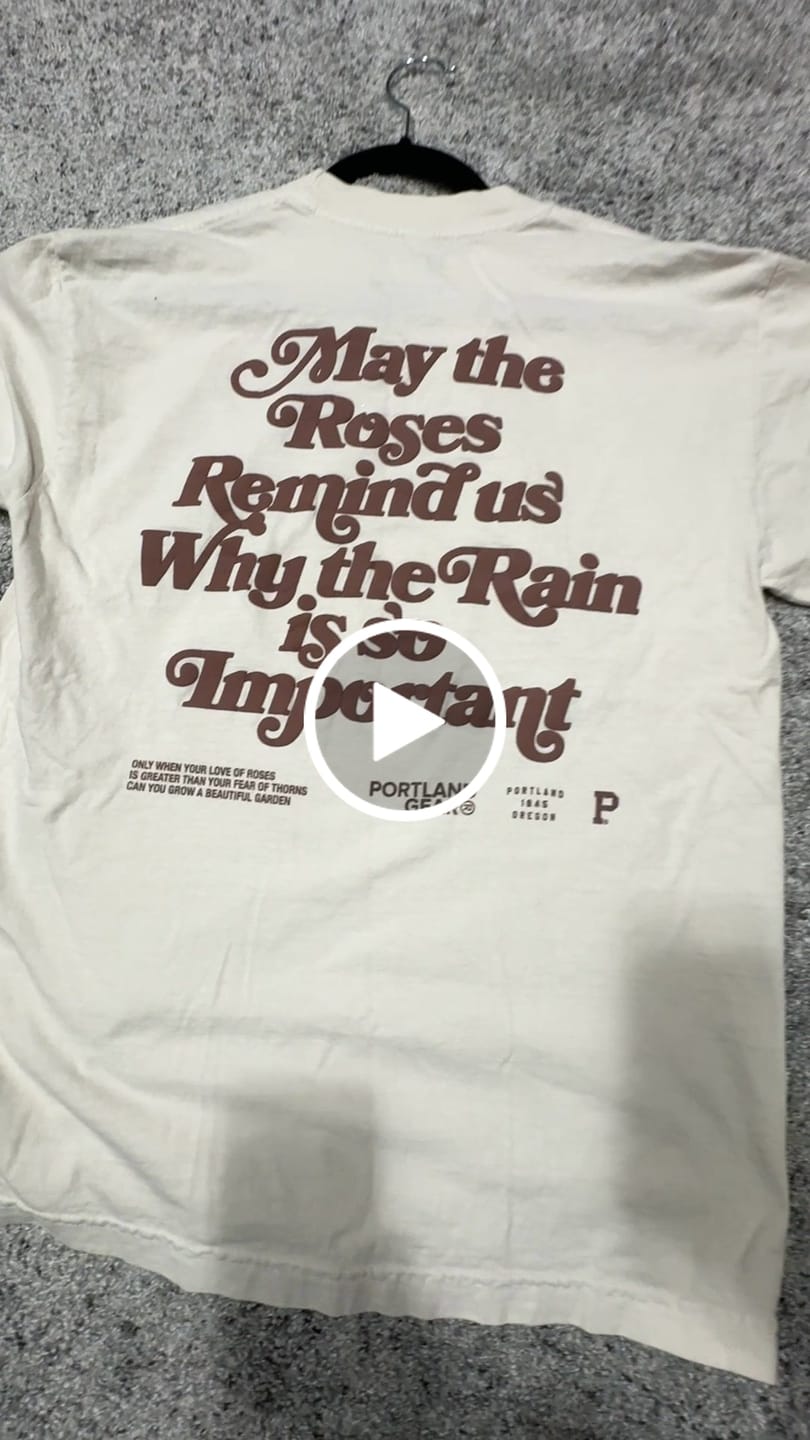 Customer video review of All-American Slogan Tee - Cream