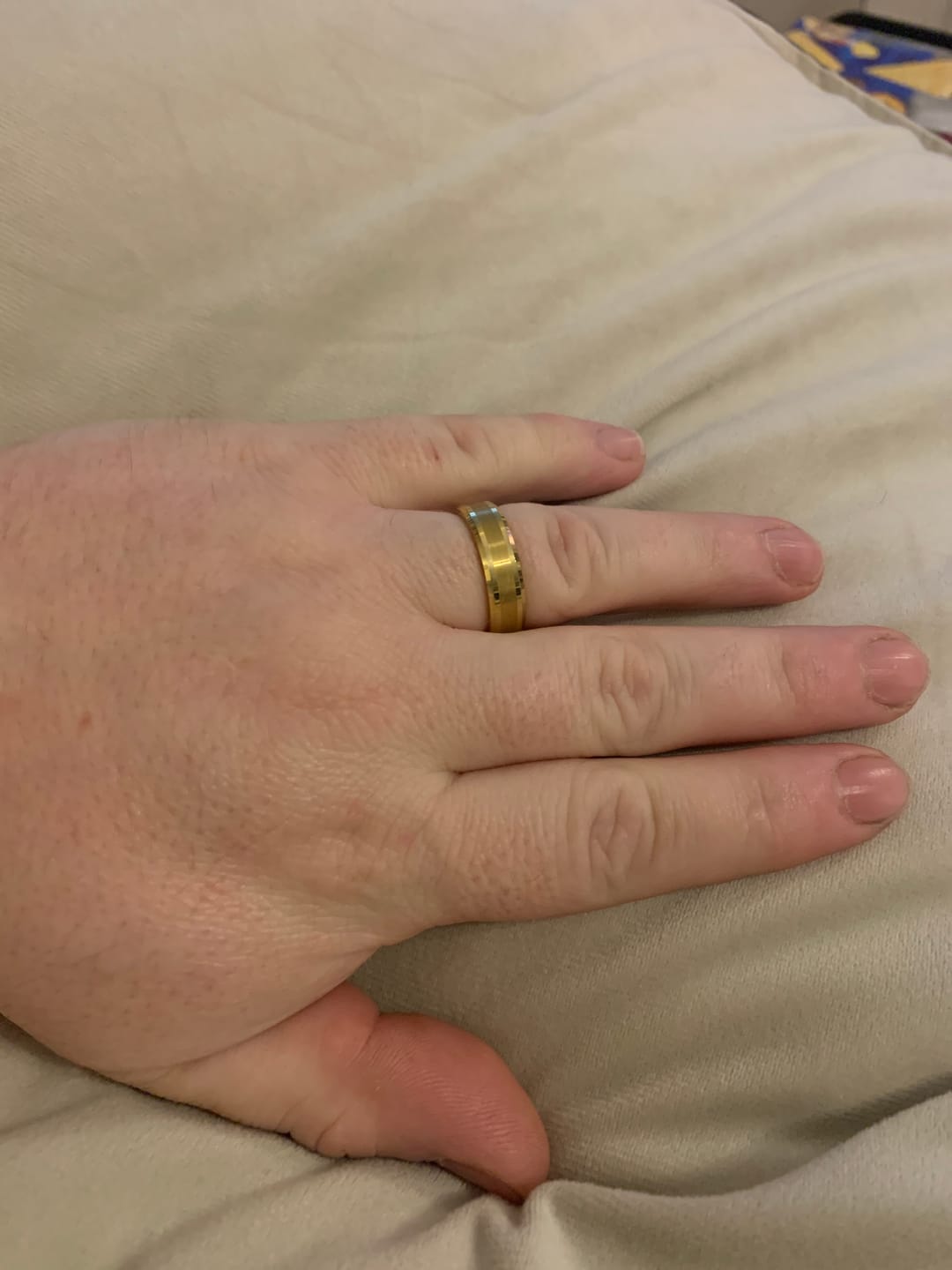 Customer photo review of Gold Brushed 6mm Wonder Ring