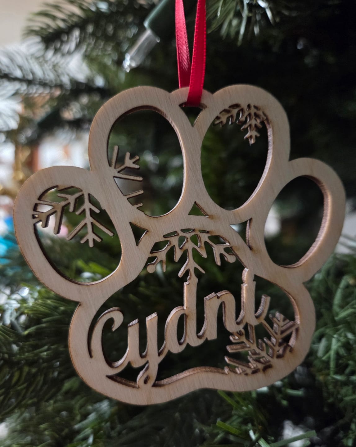 Customer photo review of Personalized Pet Christmas Ornament