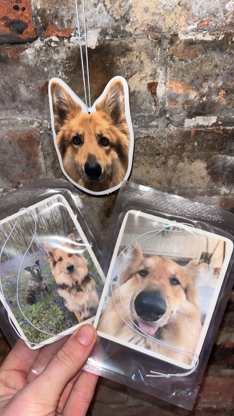 Customer photo review of Personalised Custom Car Air Freshener With Your Photo