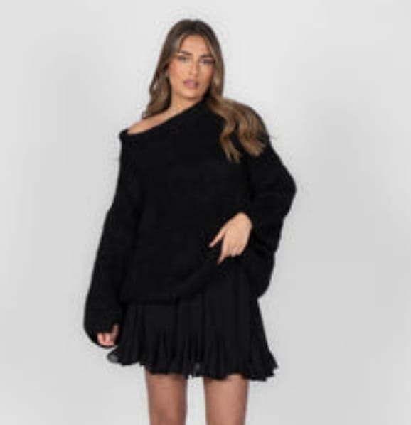 Customer photo review of Ultra-Soft Off-Shoulder Knit