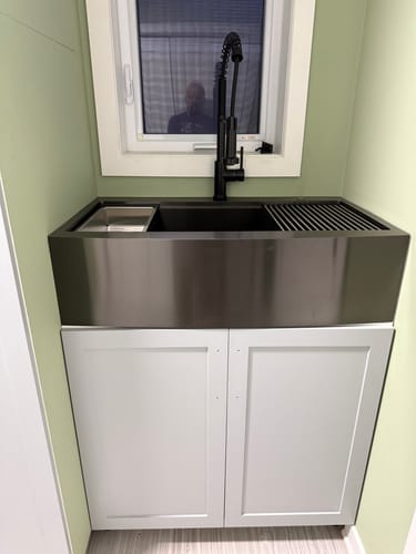 Customer photo review of 36" Wide Base Cabinet - Painted Doors